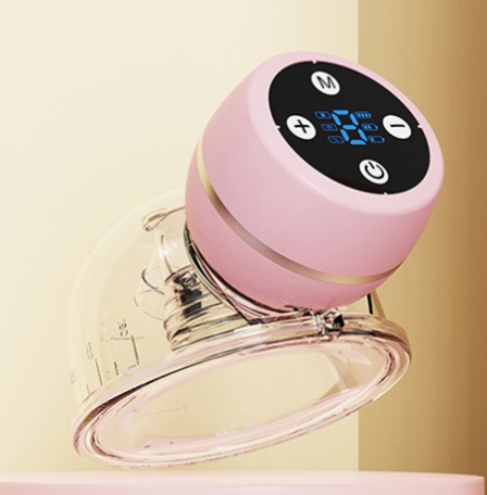 Picture of Rechargeable Electric Breast Pump with 180 Ml LED Portable Hands Free Breast Pump Ultra-Quiet Breast Milk Pump for Baby Feeding-Pink