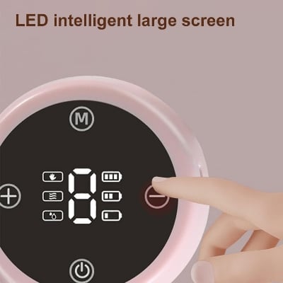Picture of Rechargeable Electric Breast Pump with 180 Ml LED Portable Hands Free Breast Pump Ultra-Quiet Breast Milk Pump for Baby Feeding-Pink