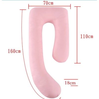 Picture of Pregnancyy Pillow ( About:Length-5 feet and 2.5 feet)-Maternal Pillow/Pregnant Supportt-Pink