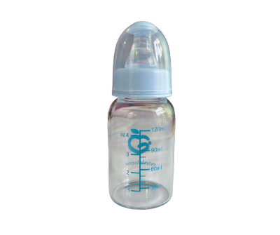 Picture of Apple BearTeethers Baby Feeder 120ml – Premium Glass Feeding Bottle for Newborn & Infant | Blue Baby Milk Feeder | BPA-Free Nursing Bottle Bangladesh