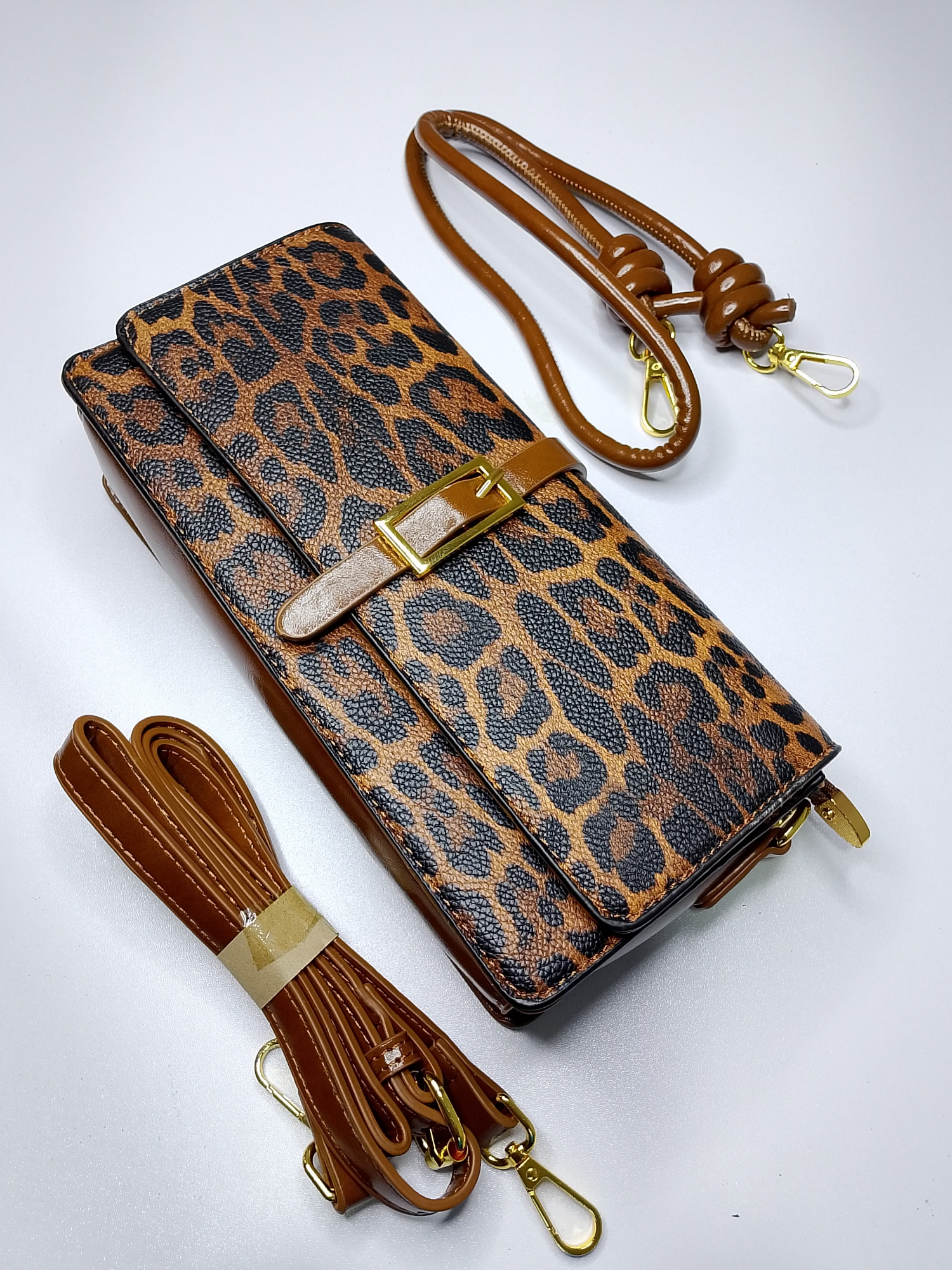 Picture of Ladies Shoulder Hanging Bag for Women Bangladesh | Stylish Artificial Leather Side Bag with Metal Accessories | 10x8 Inch Fashion Ladies Handbag | 3 Colors Trendy Girls Crossbody Bag for Daily Use, Office, College & Travel