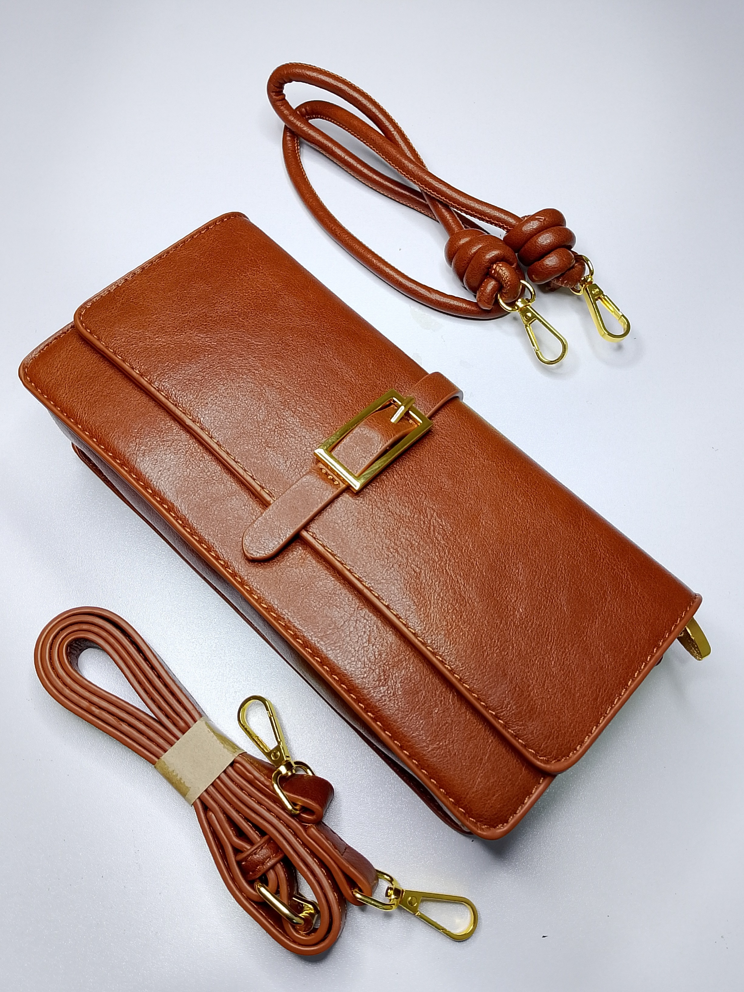 Picture of Ladies Shoulder Hanging Bag for Women Bangladesh | Stylish Artificial Leather Side Bag with Metal Accessories | 10x8 Inch Fashion Ladies Handbag | 3 Colors Trendy Girls Crossbody Bag for Daily Use, Office, College & Travel