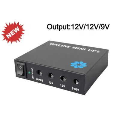 Picture of Online Mini UPS 6000mAh Powerful Battery Output 12V/12V/9V Long Backup Solution For Wifi Routers, Access Control, Ip Cameras, etc
