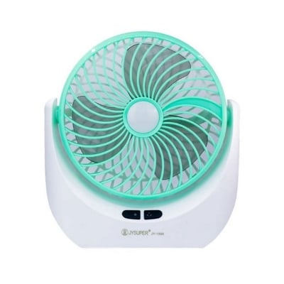 Picture of JY SUPER 1880 Rechargeable Portable USB Fan with LED Light Multicolor