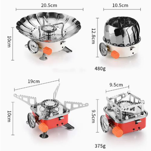 Picture of Mini Lotus Portable Square Stove Barbecue Grill Aluminum Alloy Adjustable Height Easy Assemble and Cleaning with Ignition Device - BBQ & Grills - nrmart - Multicolor
