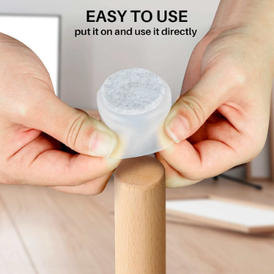 Picture of 4 Piece Table Chair Leg Cover Silicone Cap Pad Table Cover Floor Protector White Furniture Leg Protective Cover -  Furniture Protectors & Parts  - nrmart - Multicolor