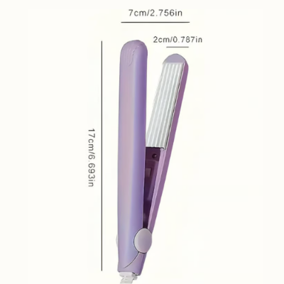Picture of Portable 2 in 1 Mini Electric Hair Straightener & Curler- Flat Irons Curling Ceramic Salon (Yellow,Pink,Blue) - Curling Irons & Wands - NR Mart-2024