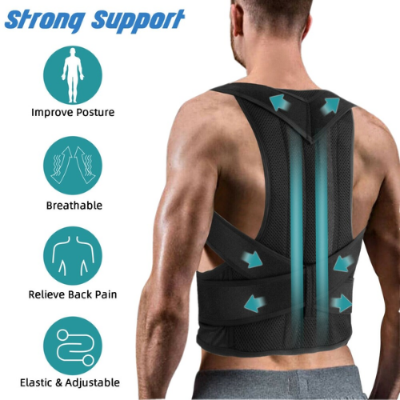 Picture of Fully Adjustable Magnetic Orthopedic Posture Corrector for Men Women Corset Upper Lower Relief Back Brace Belt Lumbar Support - Belts - NR Mart-2024 - Multicolor