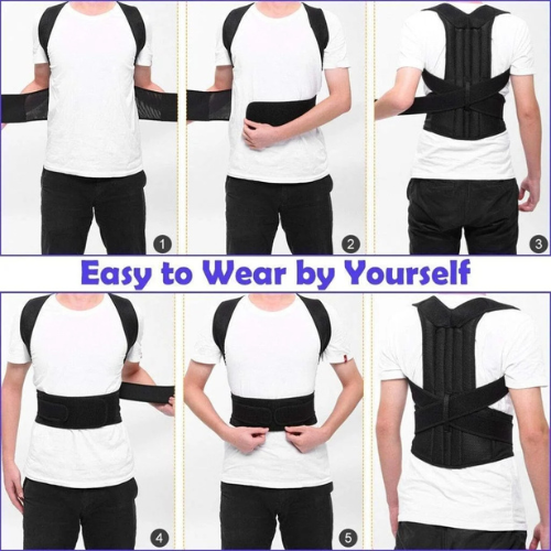 Picture of Fully Adjustable Magnetic Orthopedic Posture Corrector for Men Women Corset Upper Lower Relief Back Brace Belt Lumbar Support - Belts - NR Mart-2024 - Multicolor