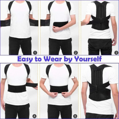 Picture of Fully Adjustable Magnetic Orthopedic Posture Corrector for Men Women Corset Upper Lower Relief Back Brace Belt Lumbar Support - Belts - NR Mart-2024 - Multicolor