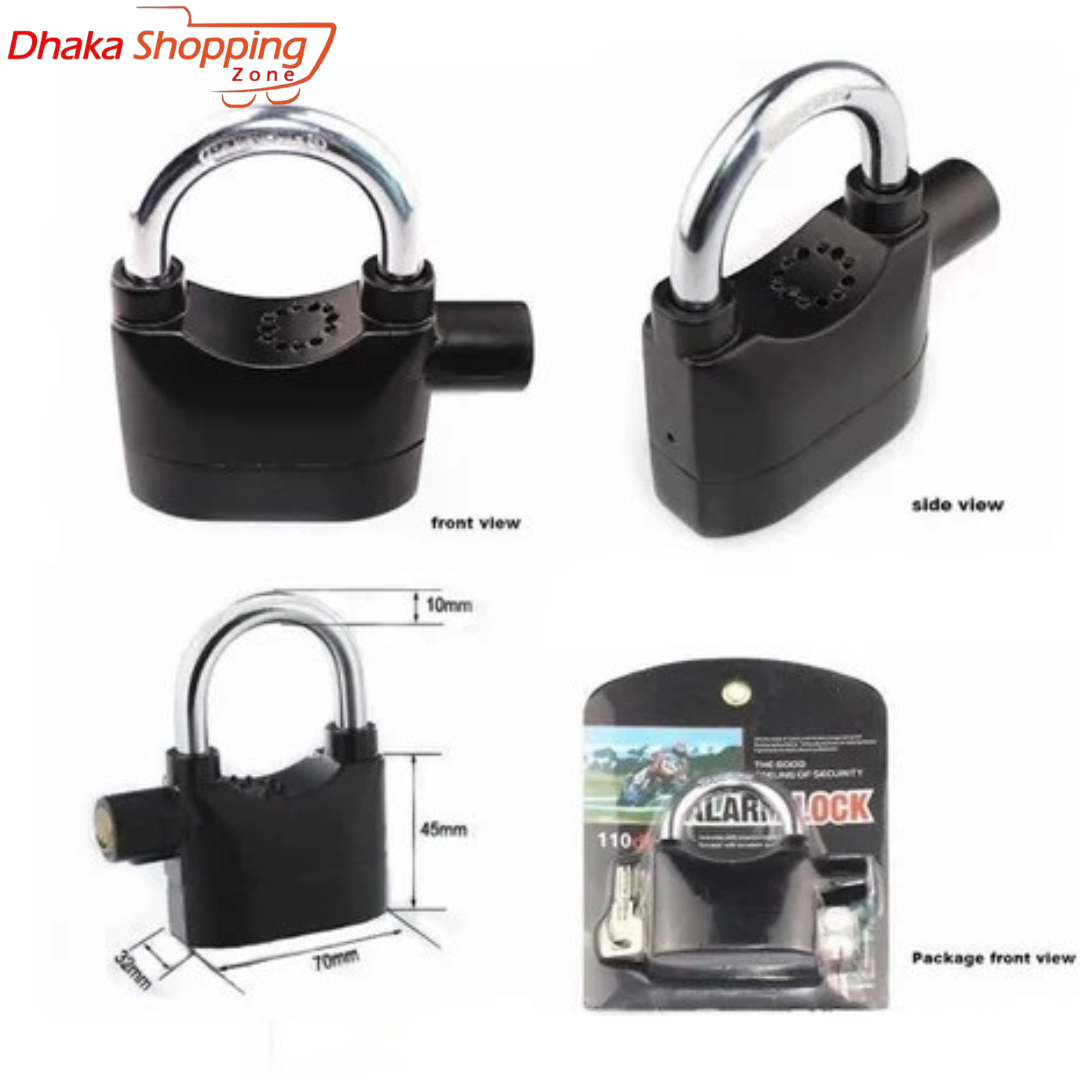 Picture of Waterproof Siren Alarm Lock for Motorcycle Long Beam Bike Bicycle -Locks - NR Mart-2024 - Multicolor