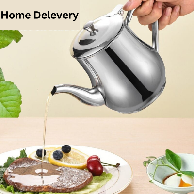 Picture of Oil pot oil keeping jar oil jar oil bottle tainless Steel Oil Tank Large Capacity Oil Bottle Kitchen Oil Filter Pot Soy Sauce Vinegar Container Coffee Pot-Oil Sprayers & Dispensers- Nr Mart - Multicolor