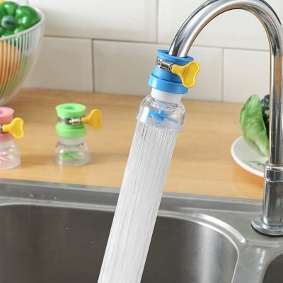 Picture of 360 Degree Water Saving Tap, Anti Splash Tap, Faucet Sprayer Faucet Nozzle Filter Aerator Diffuser Water-Saving Device for Kitchen Bathroom-Kitchen Tapware-Nr mart - Multicolor