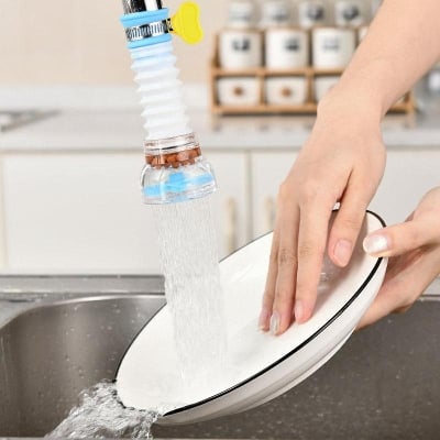 Picture of 360 Degree Water Saving Tap, Anti Splash Tap, Faucet Sprayer Faucet Nozzle Filter Aerator Diffuser Water-Saving Device for Kitchen Bathroom-Kitchen Tapware-Nr mart - Multicolor