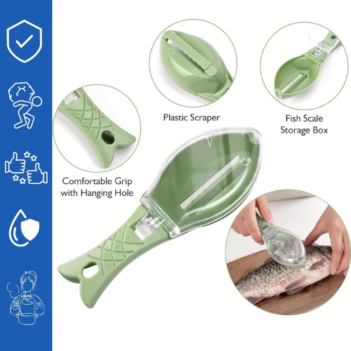 Picture of Fish Cleaning Pillar Scaler Scraper Kitchen Cooking Tool - NR Mart-2024 - Multicolor