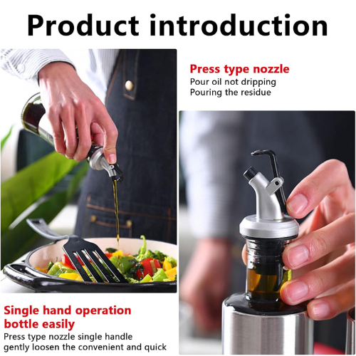 Picture of Oil and Vinegar Dispenser Bottle Oil Bottle Homemade Soy Sauce Bottle Seasoning Bottle Oil Vinegar Pot - NR Mart-2024 - Multicolor