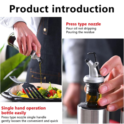 Picture of Oil and Vinegar Dispenser Bottle Oil Bottle Homemade Soy Sauce Bottle Seasoning Bottle Oil Vinegar Pot - NR Mart-2024 - Multicolor