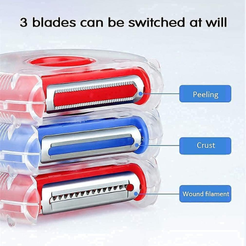 Picture of 3 in 1 Multifunctional Potato Peeler Vegetable Slicer Fruit Cheese Carrot Grater Potato Cutter Kitchen Home Gadgets Accessories-Fruit & Vegetable Tools-Nr mart - Multicolor