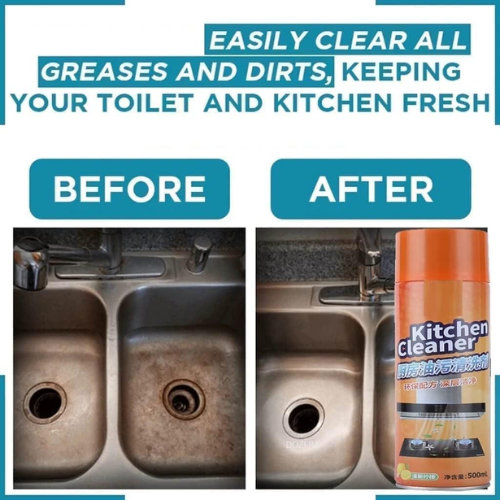 Picture of Kitchen Foam Oil Cleaner Powerful Degreasing Range Hood Cleaning-Cleaning Products-Cleaning Products-Nr mart - Multicolor