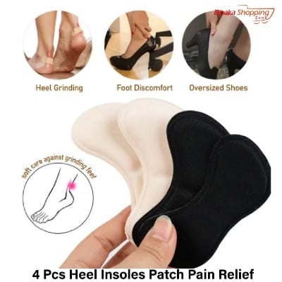 Picture of 4 Pcs Heel Insoles Patch Pain Relief Anti-wear Cushion Pads Feet Care Heel Protector Adhesive Back Sticker Shoes Insert Insole-Shoes Accessories-Shoes Accessories-Nr mart