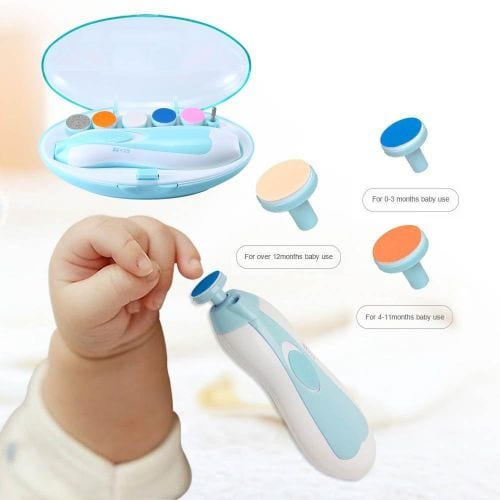 Picture of Electric Nail Trimmer for Kids Newborn Nail Trimmer Manicure Kit Baby Baby Nail Trimmer Nail Care High Quality Baby Nail Trimmer Baby Care Set Electric Manicure Set Electric Nail Cutter-Nail Care-Nr mart - Multicolor