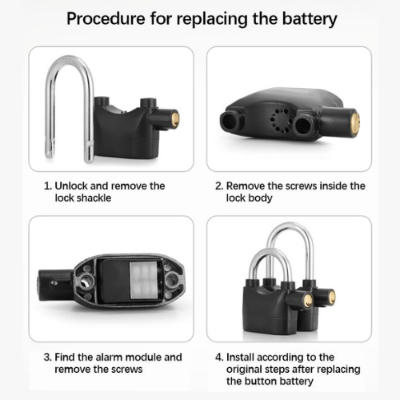 Picture of Progressive - Opulence at Its Best - Security Alarm Lock - Black Nr mart- Tools, DIY & Outdoor - Must Have - Excellent-Door hardware & locks-Nr mart - Multicolor