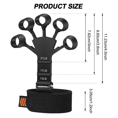 Picture of Finger Flexion Extension Trainer Resistance Band Stretcher Arthritis Wrist Training Therapy Grip Device-Hand Strengtheners-Hand Strengtheners-Nr mart - Multicolor