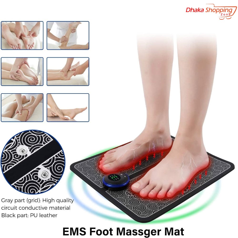 Picture of EMS Foot Massger Mat Automatic Electric Physiotherapy Tens Relax 9 Gear-Body Slimming & Electric Massagers-Nr mart - Multicolor