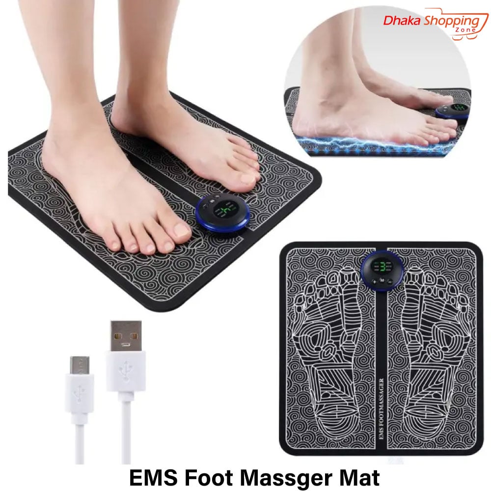 Picture of EMS Foot Massger Mat Automatic Electric Physiotherapy Tens Relax 9 Gear-Body Slimming & Electric Massagers-Nr mart - Multicolor