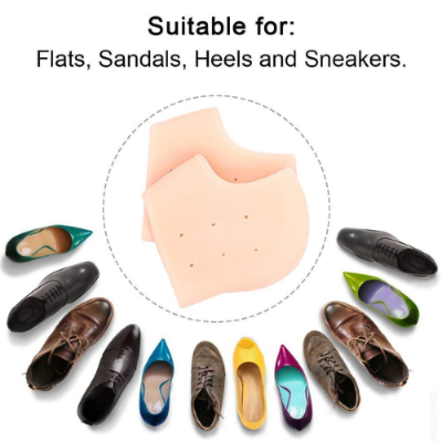 Picture of Silicone Gel Heel Protector-Plantar Fasciitis Soft Socks for Hard, Cracked, Dry Skin-One Pair- Injury Support and Braces-Nr mart - Multicolor