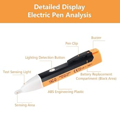 Picture of Non-contact Volt Alert Electrical Tester Socket Wall AC Power Outlet Voltage Detector Sensor Tester Electric Test Pen LED Light Voltage-Electrical Trade Tools &amp; Testers-Nr mart - Multicolor