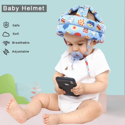 Picture of Cap Helmet To Protect The Baby'S Head,Baby Helmet Toddler Head Protector Baby Toddler Anti-Collision Cap Adjustable Child Safety Soft Helmet Toddler Anti-Fall Pad-Safety Caps-Safety Caps-Nr mart - Multicolor