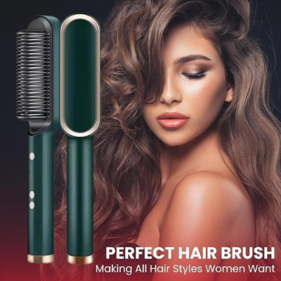 Picture of 2in1 Curly Hair Straightener Straight Hair Straight Hair Splint Negative Ion Straight Hair Comb Professional Electric Hair Straightener Brush Heated Comb Straig -htening Combs Men - NR Mart-2024 - Multicolor