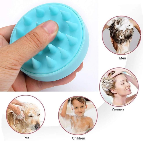 Picture of High-quality Silicone Shampoo Brush / Hair Scalp Massage Brush Silicone Hair Care- Hair Brushes & Combs  - NR Mart-2024 - Multicolor