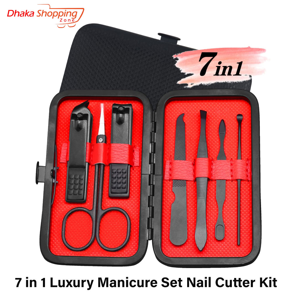 Picture of 7 in 1 Luxury Manicure Set Nail Cutter Kit- Nail & Cuticle Care-Nr mart - Multicolor