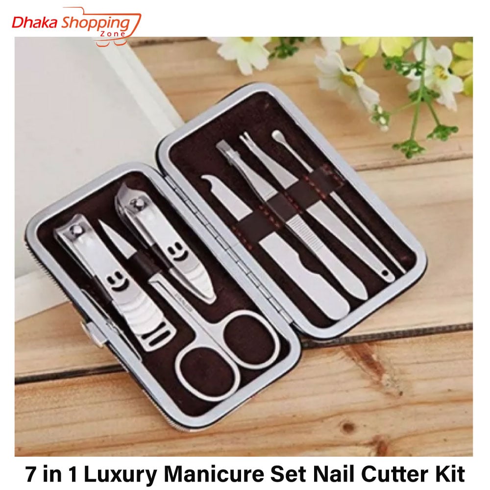 Picture of 7 in 1 Luxury Manicure Set Nail Cutter Kit- Nail & Cuticle Care-Nr mart - Multicolor