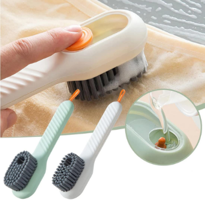 Picture of Shoe Soap Dispenser with Brush Automatic Liquid Discharge Bathroom Laundry Scrub Soft Cleaning Brush Home Appliances-Brushes, Sponges and Wipers-Cleaning Tools-Nr mart - Multicolor