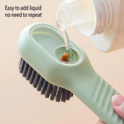 Picture of Shoe Soap Dispenser with Brush Automatic Liquid Discharge Bathroom Laundry Scrub Soft Cleaning Brush Home Appliances-Brushes, Sponges and Wipers-Cleaning Tools-Nr mart - Multicolor