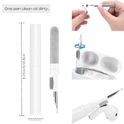 Picture of Headphone Cleaner/Bluetooth Earbud Cleaning Pen with Soft Microfiber Brush Portable Multifunctional Earphone Cleaning Pen Durable Earbud Wash Cleaning Tools Airpod Keyboard Earphone Case-1 Piece-Keyboard Accessories-Nr mart - Multicolor