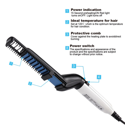 Picture of Multi-function Electric Hair Styling Comb Modeling Comb Curler Brush Men's Hairdressing Styling Comb New-Hair Brushes & Combs-Nr mart - Multicolor