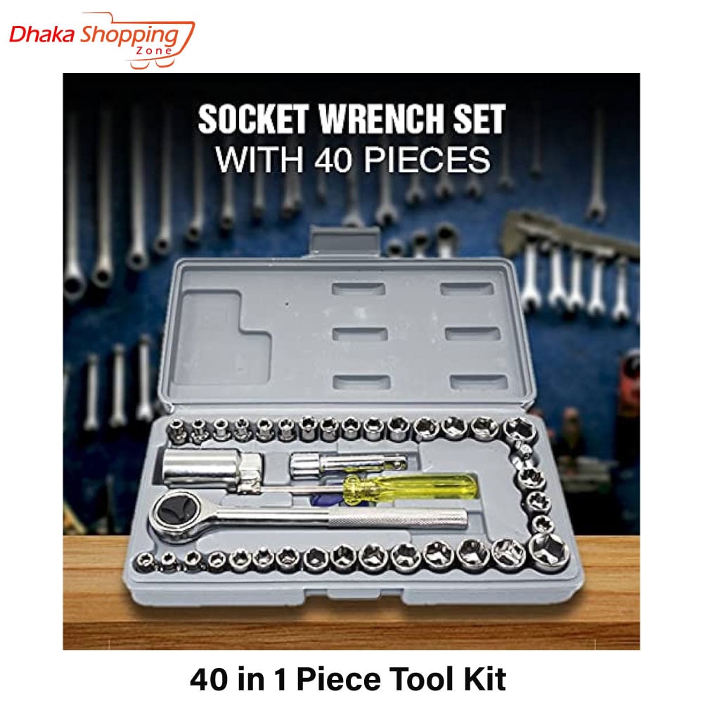Picture of 40 in 1 Piece Tool Kit and Screwdriver and Socket Set-Screwdriver Set-Screw & Nut Drivers-Nr mart - Multicolor