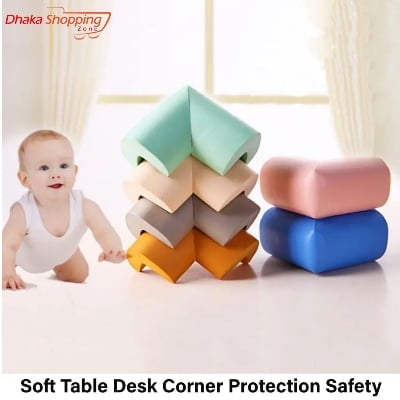Picture of Soft Thick Table Desk Corner Protection Safety Baby Furniture Edge Cover Guard, Table Corner Guard (4 Pieces)-Edge & Corner Guards-Nr mart - Multicolor