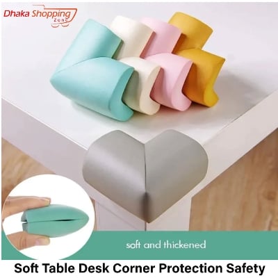 Picture of Soft Thick Table Desk Corner Protection Safety Baby Furniture Edge Cover Guard, Table Corner Guard (4 Pieces)-Edge & Corner Guards-Nr mart - Multicolor