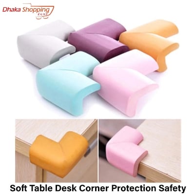 Picture of Soft Thick Table Desk Corner Protection Safety Baby Furniture Edge Cover Guard, Table Corner Guard (4 Pieces)-Edge & Corner Guards-Nr mart - Multicolor