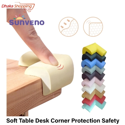 Picture of Soft Thick Table Desk Corner Protection Safety Baby Furniture Edge Cover Guard, Table Corner Guard (4 Pieces)-Edge & Corner Guards-Nr mart - Multicolor