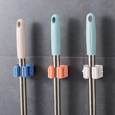 Picture of Wall Mounted Folding Rack Hanger Kitchen Utensil Storage Rack Mop Organizer - NR Mart-2024 - Multicolor