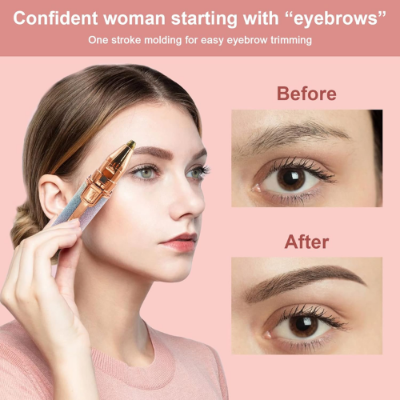 Picture of Rechargeable Lady Shaver Flawless Eyebrow Trimmer Hair Remover Women-Hair Removal Accessories-Hair Removal Appliances-Nr mart - Multicolor