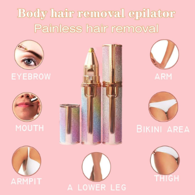 Picture of Rechargeable Lady Shaver Flawless Eyebrow Trimmer Hair Remover Women-Hair Removal Accessories-Hair Removal Appliances-Nr mart - Multicolor