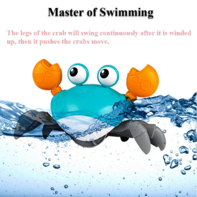 Picture of Kids Cartoon Wind Up Clockwork Float Crab Swimming Water Play Game Baby Bath Toy- Water Toys & Pool Games-Nr mart - Multicolor
