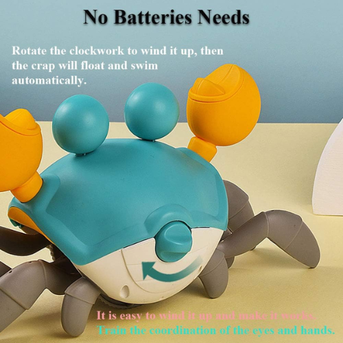 Picture of Kids Cartoon Wind Up Clockwork Float Crab Swimming Water Play Game Baby Bath Toy- Water Toys & Pool Games-Nr mart - Multicolor